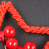 NNEDSZ Red Star Christmas Ornament with Bells and Pinecone - Holiday Wreath Decoration 10 pieces