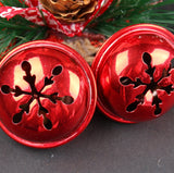 NNEDSZ Red Star Christmas Ornament with Bells and Pinecone - Holiday Wreath Decoration 10 pieces