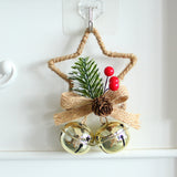 NNEDSZ Rustic Christmas Star Ornament with Pinecone, Berries, and Bells - Holiday Home Decor (10 pieces)