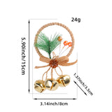 NNEDSZ Rustic Christmas Ring Ornament with Gold Bells and Pinecones - Holiday Hanging Decor 10 pieces