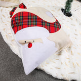 NNEDSZ Large Santa Claus Gift Bag with Drawstring Closure - Plaid Christmas Sack for Holiday Presents (3 pieces)
