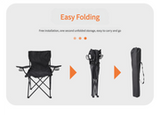 NNEDSZ 2pcs Black Portable Folding Camping Chair with Armrests and Cup Holder