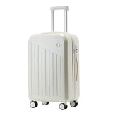 NNEDSZ Smart Carry-On Luggage with Cup Holder & USB Charging Port - White Color Spinner Suitcase for Travel Convenience  20 inch