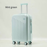 NNEDSZ Smart Carry-On Luggage with Cup Holder & USB Charging Port - Mint green Color Spinner Suitcase for Travel Convenience  20 inch