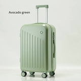 NNEDSZ Smart Carry-On Luggage with Cup Holder & USB Charging Port - Avocado green Color Spinner Suitcase for Travel Convenience  20 inch
