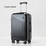 NNEDSZ Smart Carry-On Luggage with Cup Holder & USB Charging Port - Black Color Spinner Suitcase for Travel Convenience  20 inch