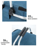 NNEDSZ Insulated Picnic Basket with Aluminum Frame - Portable Collapsible Cooler Bag 18L 40*20*23cm(Gray)