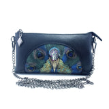 NNEDSZ Women's Embossed Peacock Leather Wristlet Clutch - Elegant and Artistic Handbag 23*12*2cm