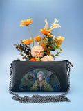 NNEDSZ Women's Embossed Peacock Leather Wristlet Clutch - Elegant and Artistic Handbag 23*12*2cm