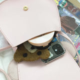 NNEDSZ Adorable Bow Bear Crossbody Bag for Kids - Black  Shoulder Bag 18*17*8cm