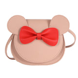 NNEDSZ Adorable Bow Bear Crossbody Bag for Kids - khaki Small Shoulder Bag 13*13*5cm