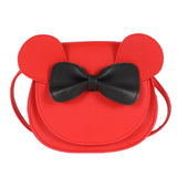 NNEDSZ Adorable Bow Bear Crossbody Bag for Kids - Red Small Shoulder Bag 13*13*5cm