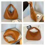 NNEDSZ Elegant Woven PU Leather Hobo Bag - Soft Shoulder Tote 47*32cm (Wine red)