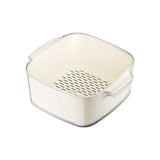 NNEDSZ Two-Layer Drain Basket Colander - Small Size (White, 2 set)