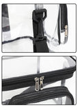 NNEDSZ Clear PVC Shoulder Bag - Transparent Travel and Stadium-Approved Tote with Zipper(Pink)