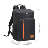 NNEDSZ Insulated Cooler Backpack- Stylish Portable Fresh-keeping Picnic Outdoor Backpack and Travel Bag 18L (Black)