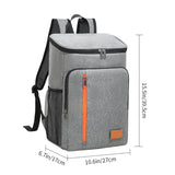 NNEDSZ Insulated Cooler Backpack- Stylish Portable Fresh-keeping Picnic Outdoor Backpack and Travel Bag 18L (Gray)
