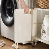 NNEDSZ Foldable Laundry Basket with Wheels - Portable Rolling Hamper for Home Use 33*28*48cm White