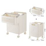 NNEDSZ Foldable Laundry Basket with Wheels - Portable Rolling Hamper for Home Use,Storage laundry basket combination 33*28*48cm Cream Yellow