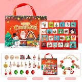 NNEDSZ Christmas Charm Bracelet Advent Calendar - Festive Jewelry Gift Set with Pendants and Beads