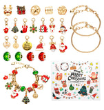 NNEDSZ Christmas Jewelry Advent Calendar - DIY Charm Bracelets, Earrings, and Festive Charms Gift Set