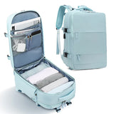 NNEDSZ Multi-Compartment Travel Backpack with Shoe Storage and Wet-Dry Separation (Light Blue)31cm(L)*17cm(W)*42cm(H)