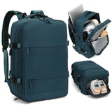 NNEDSZ Multi-Compartment Travel Backpack with Shoe Storage and Wet-Dry Separation (Peacock Blue)31cm(L)*17cm(W)*42cm(H)