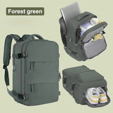NNEDSZ Multi-Compartment Travel Backpack with Shoe Storage and Wet-Dry Separation (Forest Green)31cm(L)*17cm(W)*42cm(H)