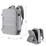 NNEDSZ Multi-Compartment Travel Backpack with Shoe Storage and Wet-Dry Separation (Gray)31cm(L)*17cm(W)*42cm(H)