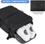 NNEDSZ Water-Resistant Laptop Backpack with USB Charging Port and Wet-Dry Separation (Black)