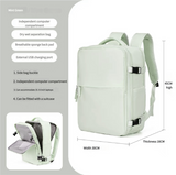 NNEDSZ Water-Resistant Laptop Backpack with USB Charging Port and Wet-Dry Separation (mint green)