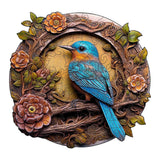 NNEDSZ Bluebird Wooden Puzzle - Circular Nature-Inspired Art Puzzle(M-paper box-H184)