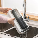 NNEDSZ Wall-Mounted Utensil Holder with Dustproof and Insect-Resistant Cover 15cm(L)*6.5cm(D)*32cm(H)(Pink)