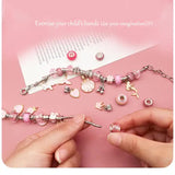 NNEDSZ DIY Charm Bracelet Making Kit - Colorful Beads and Charms Set with Storage Box(66PCS)