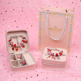 NNEDSZ DIY Charm Bracelet Making Kit - Colorful Beads and Charms Set with Storage Box(66PCS)