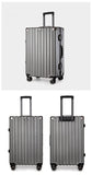 NNEDSZ Aluminum Alloy Hard-Shell Suitcase with TSA Lock -20" Spinner Luggage in Grey