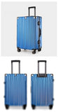 NNEDSZ Aluminum Alloy Hard-Shell Suitcase with TSA Lock -20" Spinner Luggage in Blue