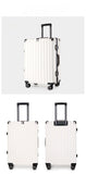 NNEDSZ Aluminum Alloy Hard-Shell Suitcase with TSA Lock -20" Spinner Luggage in White