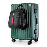 NNEDSZ Aluminum Alloy Hard-Shell Suitcase with TSA Lock -22" Spinner Luggage in Green