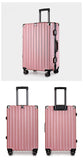 NNEDSZ Aluminum Alloy Hard-Shell Suitcase with TSA Lock -22" Spinner Luggage in Pink