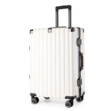 NNEDSZ Aluminum Alloy Hard-Shell Suitcase with TSA Lock -22" Spinner Luggage in White