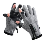 NNEDSZ Convertible Fingerless Winter Gloves | Waterproof, Windproof Thermal Gloves with Touchscreen Compatibility Q808  M size Grey
