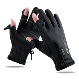 NNEDSZ Convertible Fingerless Winter Gloves | Waterproof, Windproof Thermal Gloves with Touchscreen Compatibility Q808  M size Black
