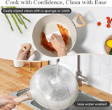NNEDSZ YEJ 12-Piece Non-Stick Complete Cookware Set | Pots, Pans & Utensils  (White)