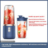 NNEDSZ Portable High-Speed Blender with USB Rechargeable Battery - 2-in-1 Bottle and Cup Design, Compact and Powerful
