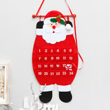 NNEDSZ Santa Claus Advent Calendar - Felt Christmas Countdown with 24 Pockets for Kids