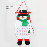 NNEDSZ Snowman Advent Calendar - Felt Christmas Countdown with 24 Pockets for Kids, Wall Hanging Decor
