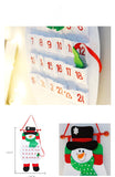 NNEDSZ Snowman Advent Calendar - Felt Christmas Countdown with 24 Pockets for Kids, Wall Hanging Decor