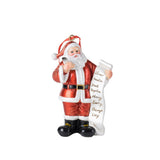 NNEDSZ Santa Claus Christmas Ornament - Resin Figurine with Customizable Name List, 10cm Festive Decoration