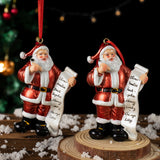 NNEDSZ Santa Claus Christmas Ornament - Resin Figurine with Customizable Name List, 10cm Festive Decoration
